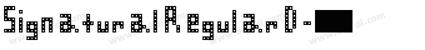 Signatural Regular D字体转换